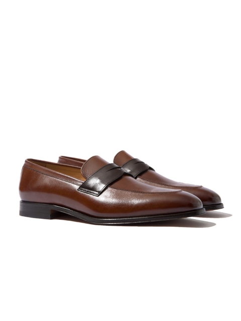 

Rapawalk Tan & Brown Handcrafted Wide Width Leather Slipons