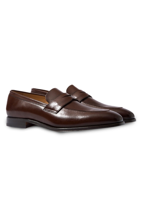

Rapawalk Coffee Brown Handcrafted Standard Width Leather Slipons