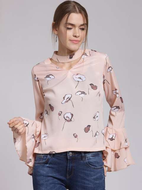 

plusS Women Pink Printed Top