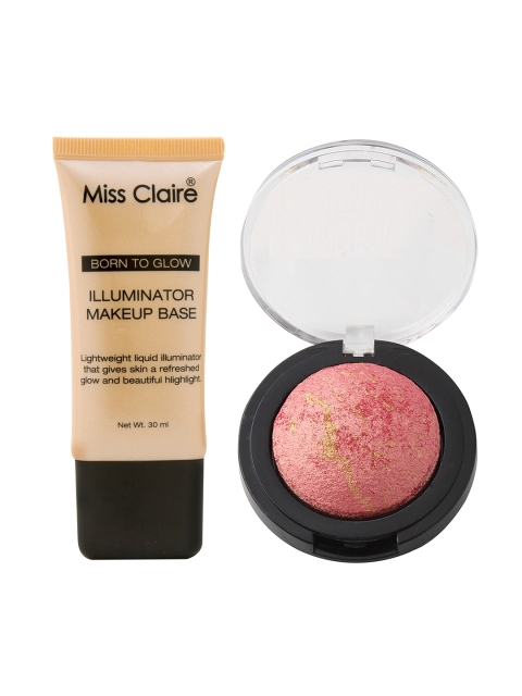 

Miss Claire Set of Illuminator Makeup Base & Baked Eyeshadow Duo, Beige