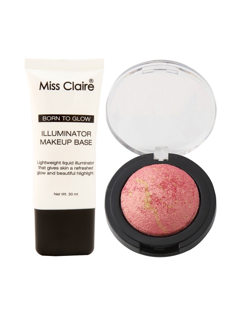 

Miss Claire Set of Illuminator Makeup Base & Baked Eyeshadow Duo, White