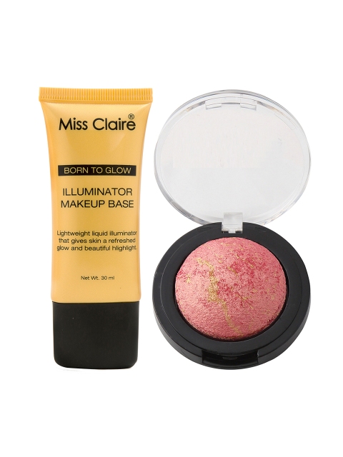 

Miss Claire Set of Illuminator Makeup Base & Baked Eyeshadow Duo, Gold