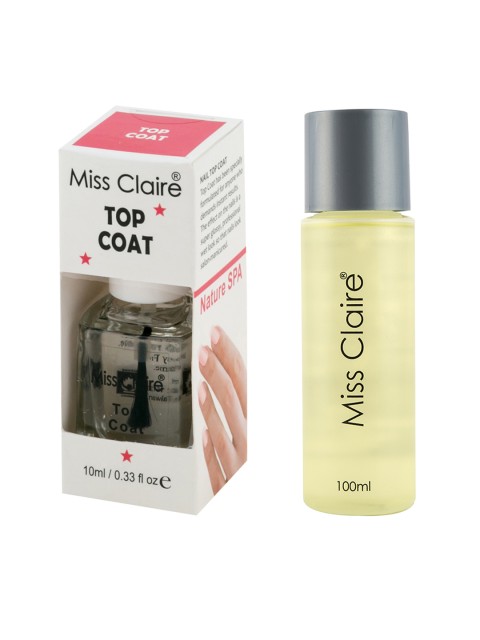 

Miss Claire Set of Top Coat & Nail Polish Remover, Transparent