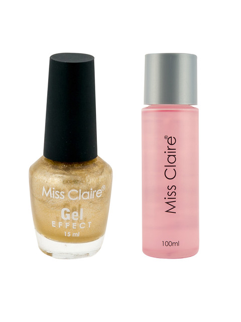 

Miss Claire Set of Nail Paint & Nail Polish Remover, Gold