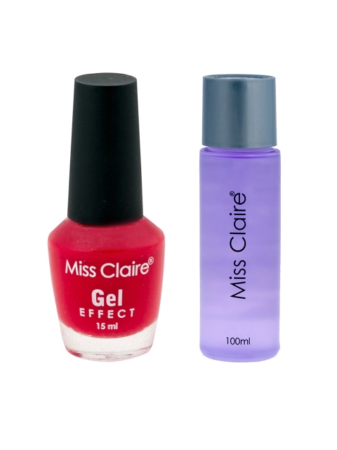 

Miss Claire Set of Nail Paint & Nail Polish Remover, Red