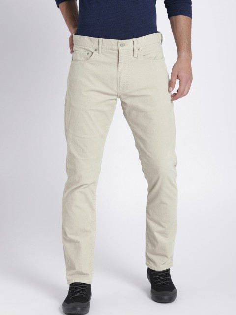 

GAP Men's Beige Slim Fit Cords With Gapflex