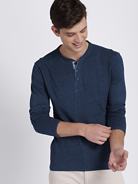 

GAP Men's Navy Blue Long Sleeve Indigo Henley