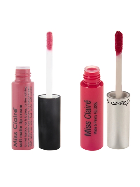 

Miss Claire Set of Lip Cream & Lip Gloss, Pink