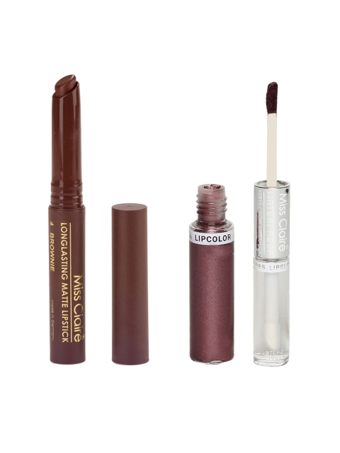 

Miss Claire Set of 2 Lipsticks, Coffee brown