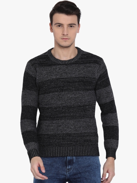 

Crocodile Men Black & Grey Striped Pullover