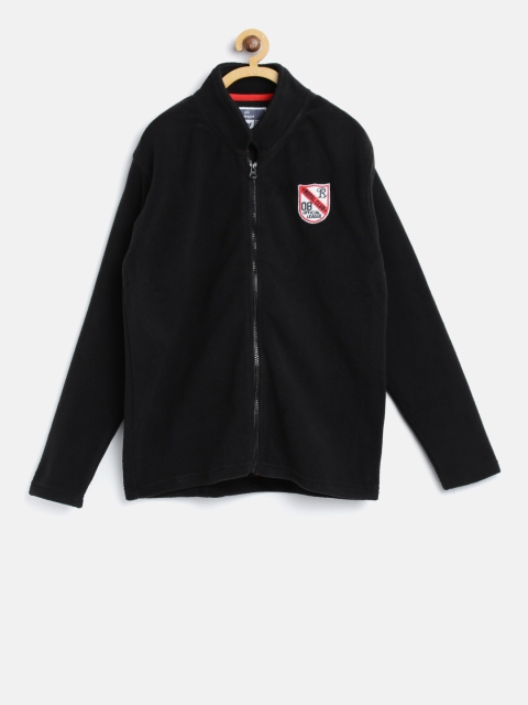 

612 league Boys Black Solid Tailored Jacket