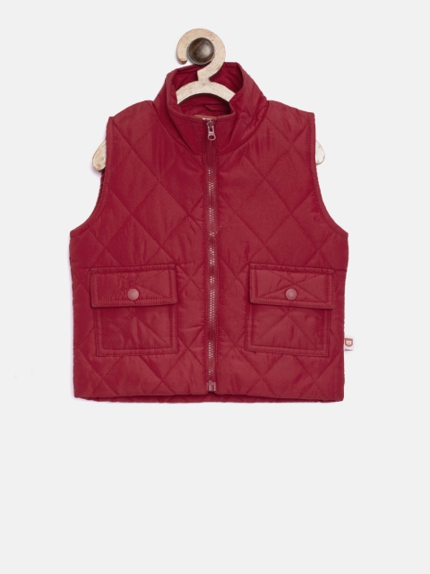 

612 league Boys Red Quilted Padded Jacket