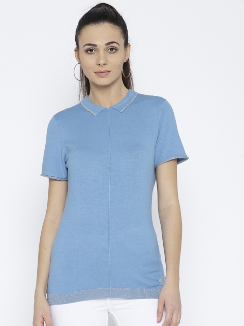 

U.S. Polo Assn. Women Women Blue Solid Top