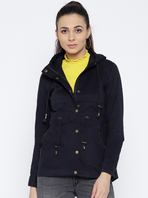 

U.S. Polo Assn. Women Navy Blue Hooded Parka Jacket