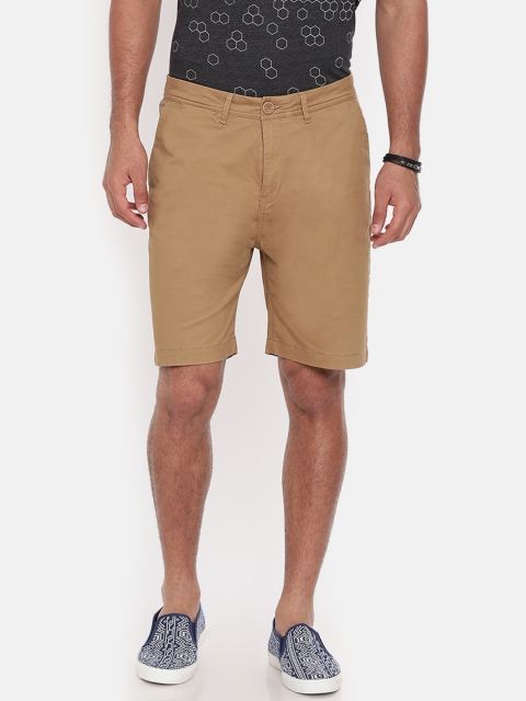 

Breakbounce Men Beige Solid Slim Fit Chino Shorts