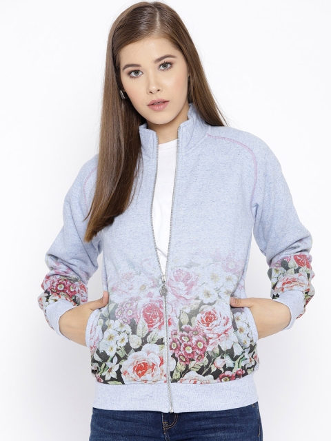 

Monte Carlo Women Blue Printed Sweatshirt