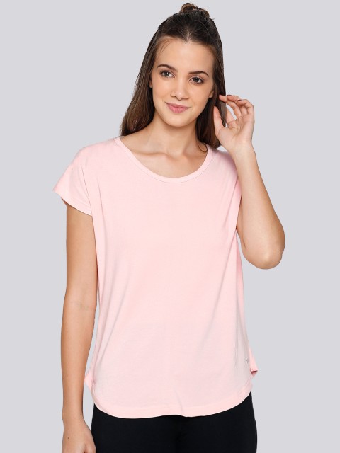 

Bamboo Tribe Women Pink Solid Round Neck T-shirt