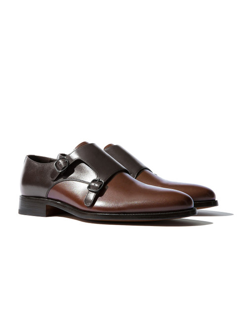 

Rapawalk Brown & Coffee Brown Handcrafted Wide Width Leather Monks