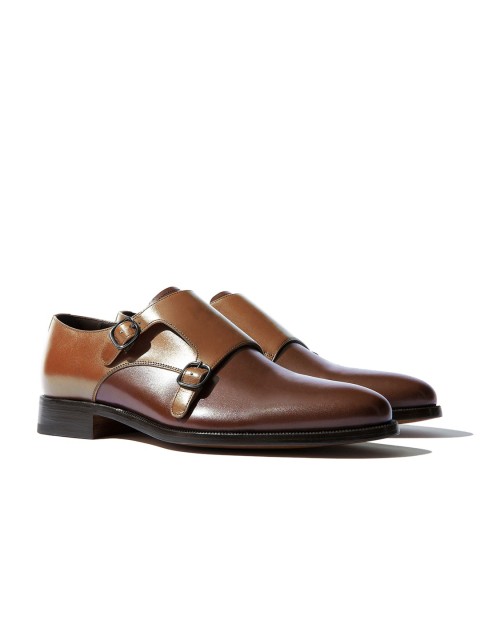 

Rapawalk Tan & Coffee Brown Handcrafted Standard Width Leather Monks