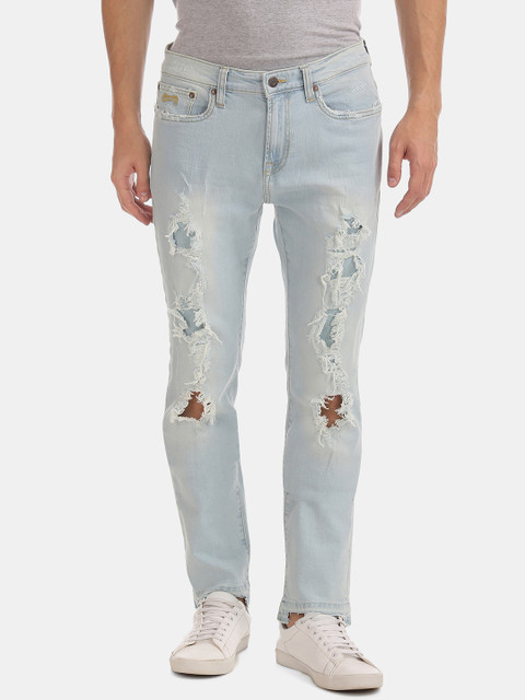 

Aeropostale Men Blue Skinny Fit Mid-Rise Mildly Distressed Stretchable Jeans
