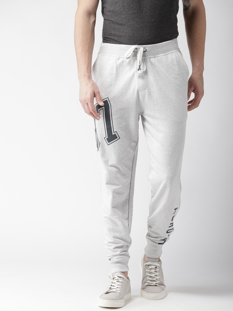 

Aeropostale Men Grey Melange Solid Joggers