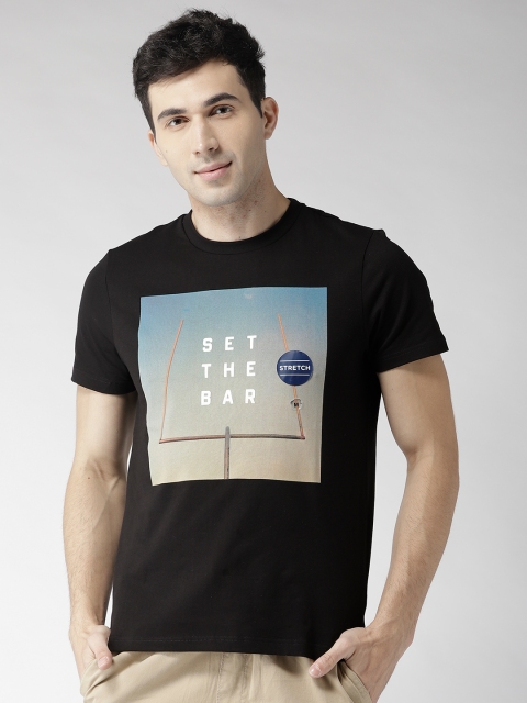 

Aeropostale Men Black Printed Round Neck T-shirt
