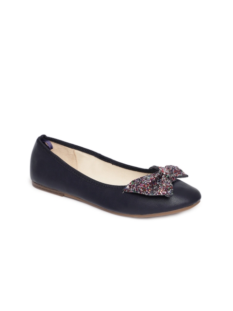 

GAP Baby Girls' Navy Blue Glitter Bow Ballet Flats