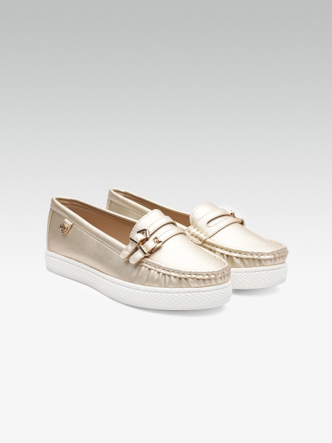 

Carlton London Women Gold-Toned Loafers