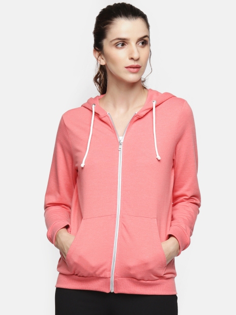 

Ajile by Pantaloons Women Red Solid Hooded Sweatshirt