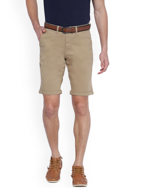 

Allen Solly Men Khaki Solid Regular Fit Chino Shorts