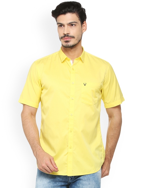 

Allen Solly Men Yellow Slim Fit Solid Casual Shirt