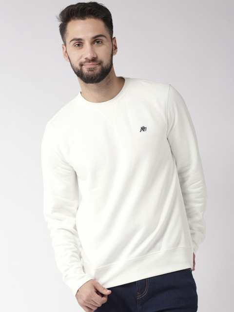 

Aeropostale Men White Solid Sweatshirt