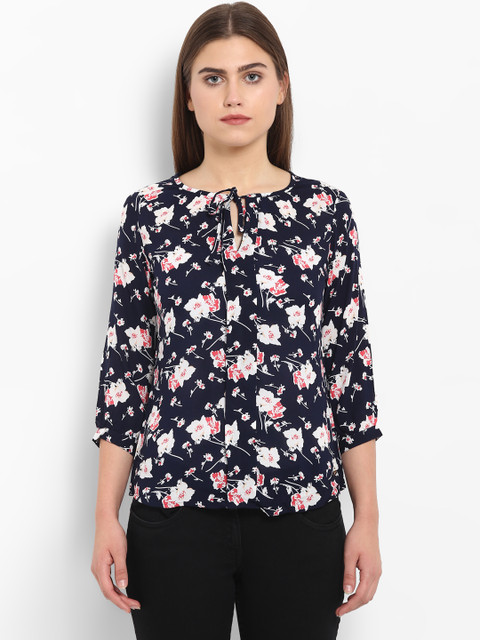 

Park Avenue Women Blue Floral Top