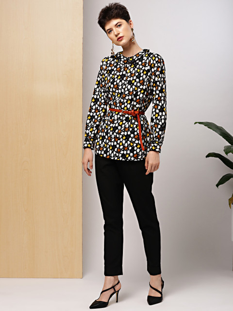 

her by invictus Women Black Printed Top