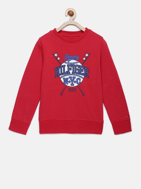

Tommy Hilfiger Boys Red Printed Sweatshirt