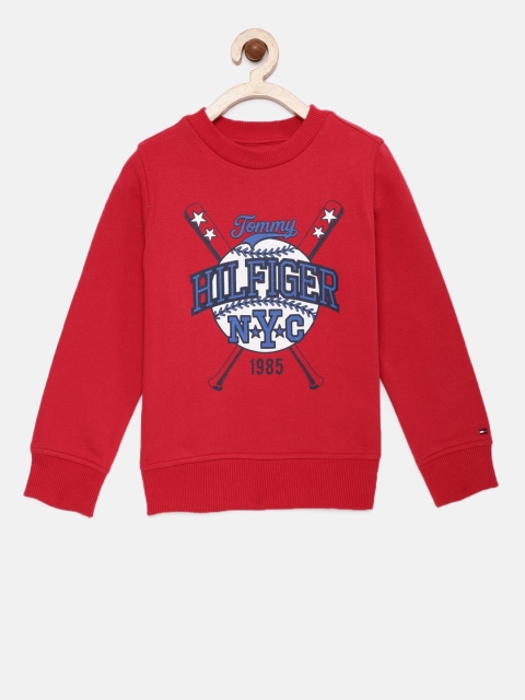 

Tommy Hilfiger Boys Red Printed Sweatshirt