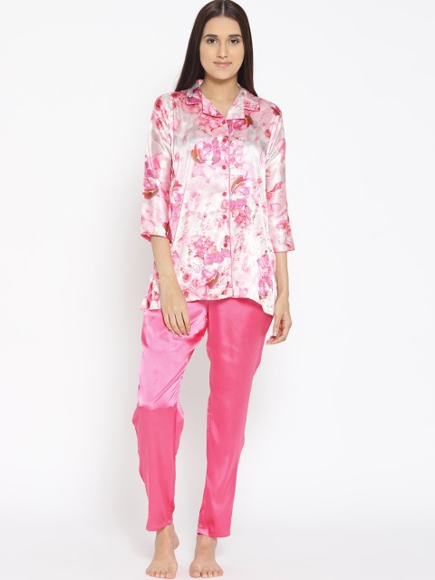 

Sweet Dreams Women Pink Printed Satin Finish Night Suit 2768G7CA