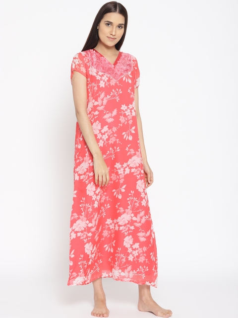 

Sweet Dreams Pink & White Printed Maxi Nightdress