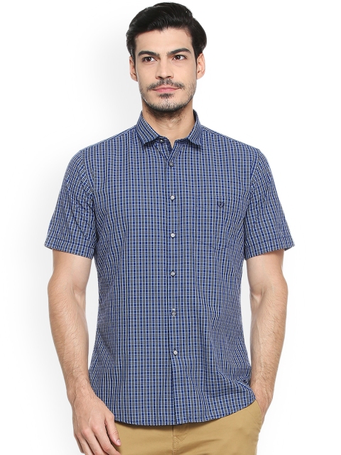 

Van Heusen Sport Men Blue Slim Fit Checked Casual Shirt