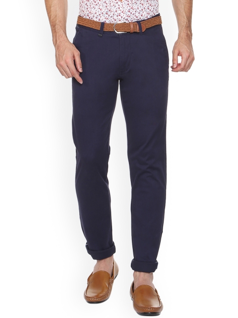 

Van Heusen Sport Men Blue Slim Fit Solid Regular Trousers