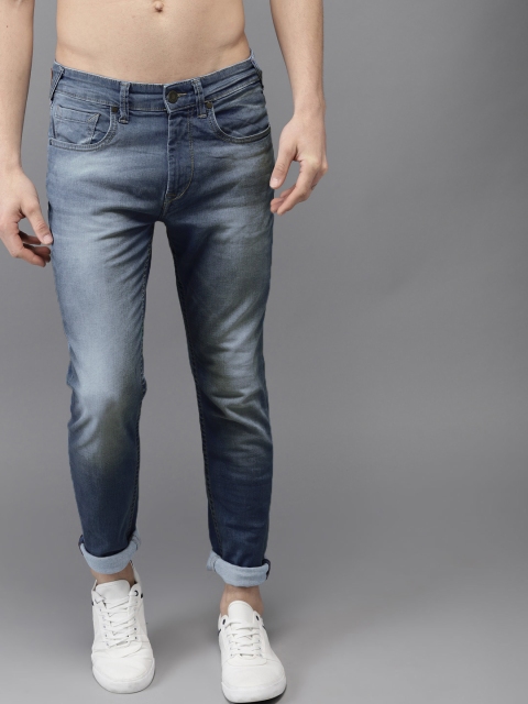 

HERE&NOW Men Blue Slim Fit Mid-Rise Clean Look Stretchable Jeans