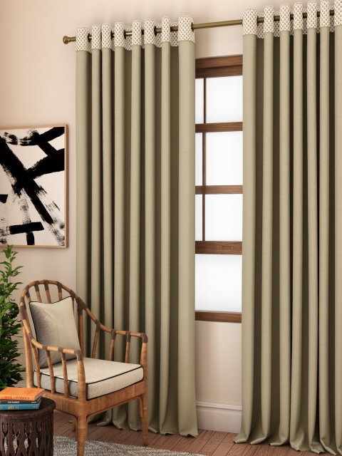 

CURTAIN LABEL Beige Set of 2 Long Door Curtain
