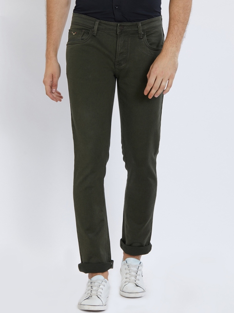 

Lawman pg3 Men Olive Green Slim Fit Mid-Rise Clean Look Jeans