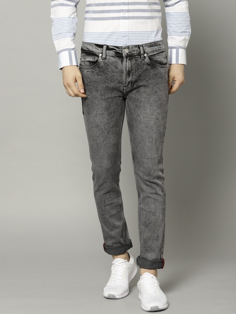 

French Connection Men Grey Slim Fit Mid-Rise Clean Look Stretchable Jeans