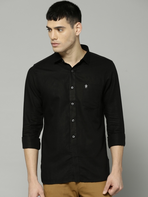 

French Connection Men Black Regular Fit Solid Casual Shirt