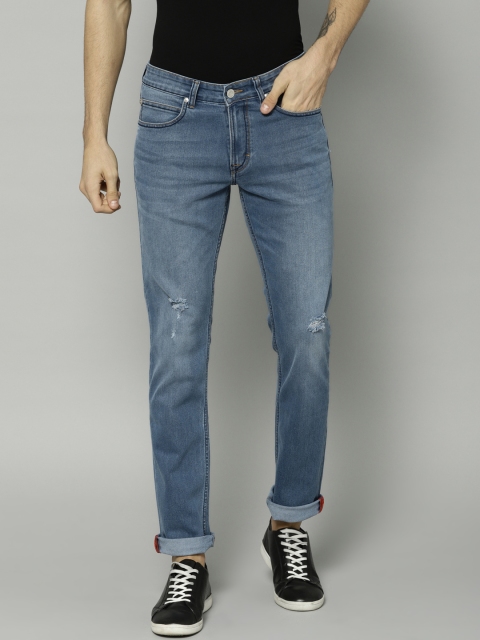 

French Connection Men Blue Slim Fit Mid-Rise Mildly Distressed Stretchable Jeans