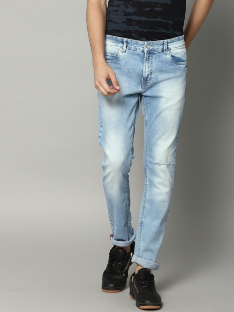 

French Connection Men Blue Slim Fit Mid-Rise Mildly Distressed Stretchable Jeans