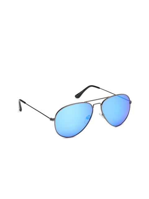 

Flying Machine Men Aviator Sunglasses FMAE0205, Blue