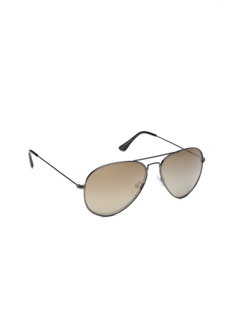 

Flying Machine Men Aviator Sunglasses FMAE0207, Brown