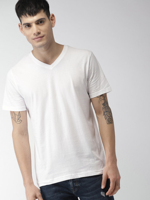 

FOREVER 21 Men White Solid T-shirt